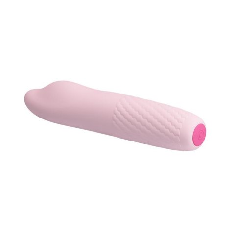 Mini wibrator Pretty Love Burke silikonowy różowy USB 4 wibracje 4 obroty