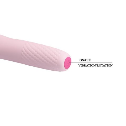 Mini wibrator Pretty Love Burke silikonowy różowy USB 4 wibracje 4 obroty