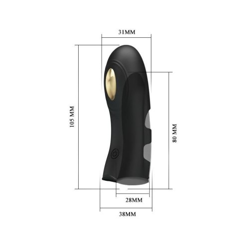 Nakładka na palec Pretty Love Pegasus elektrostymulacyjna czarna USB