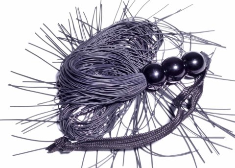 Pejcz silikonowy Fetish B Series czarny 25 cm