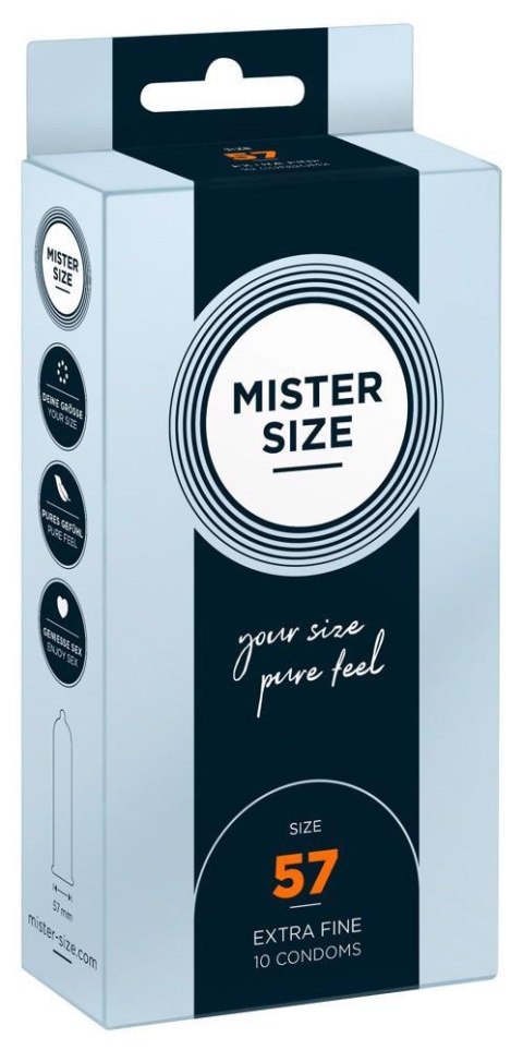 Prezerwatywy ultracienkie Mister Size 57mm wegańskie 10 szt