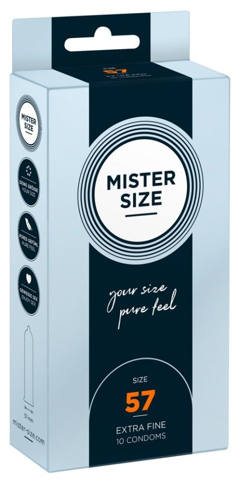 Prezerwatywy ultracienkie Mister Size 57mm wegańskie 10 szt