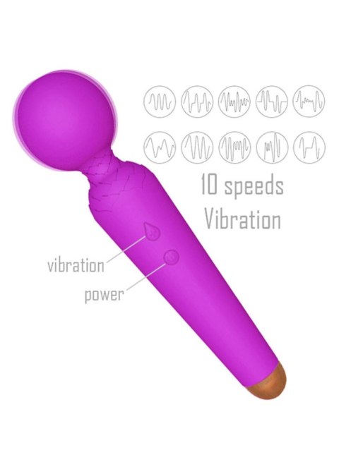 Stymulator łechtaczki Power Wand B Series Magic USB 10 funkcji cielisty