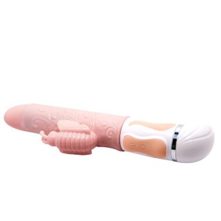 Wibrator króliczek Baile Hot Butterfly rozgrzewający cielisty USB