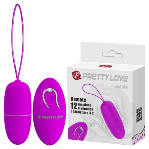 Jajko wibrujące bezprzewodowe Pretty Love Selkie 12 trybów zdalne