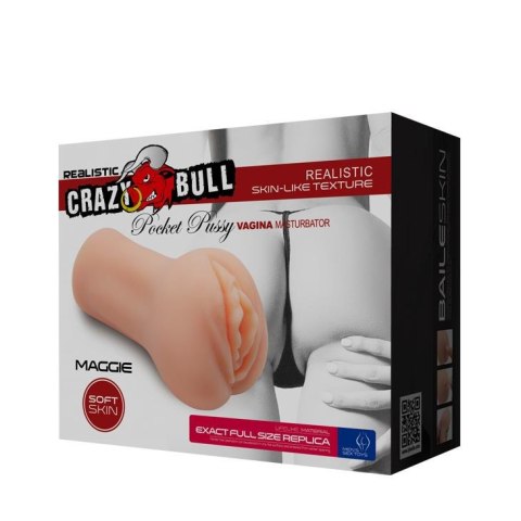 Kompaktowy masturbator waginalny Crazy Bull Maggie różowy