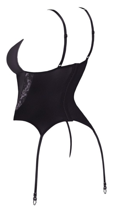 Koszulka z podwiązkami Cottelli LINGERIE czerwono czarna S