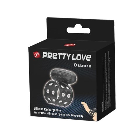 Pierścień erekcyjny wibrujący Pretty Love Osborn czarny silikonowy