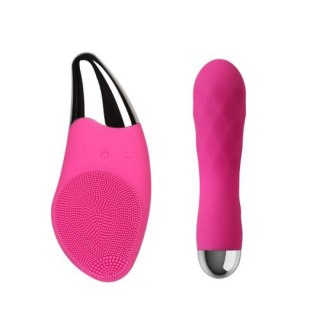 Wibrator z dwoma silnikami Leten Pro Delight różowy USB 12,5 cm