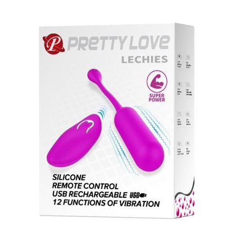 Wibrujące jajko bezprzewodowe z pilotem Pretty Love Lechies silikonowe