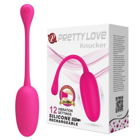 Wibrujące jajko silikonowe Pretty Love Knucker 12 funkcji