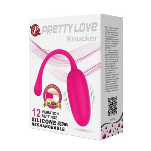 Wibrujące jajko silikonowe Pretty Love Knucker 12 funkcji