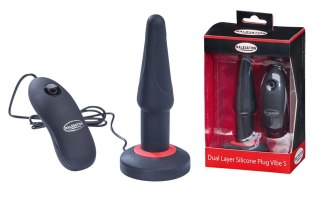 Wibrujący korek analny Malesation Dual Layer Silicone z pilotem