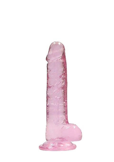 Dildo realistyczne z jądrami RealRock różowe 18 cm