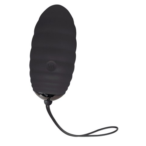 Jajko wibrujące silikonowe Adrien Lastic czarne z pilotem 7,5 cm