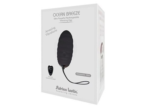 Jajko wibrujące silikonowe Adrien Lastic czarne z pilotem 7,5 cm