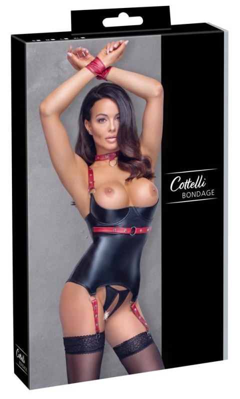 Komplet bielizny erotycznej Cottelli BONDAGE z obrożą i kajdankami XL