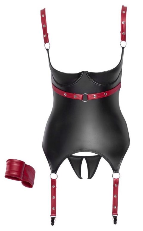 Komplet bielizny erotycznej Cottelli BONDAGE z obrożą i kajdankami XL