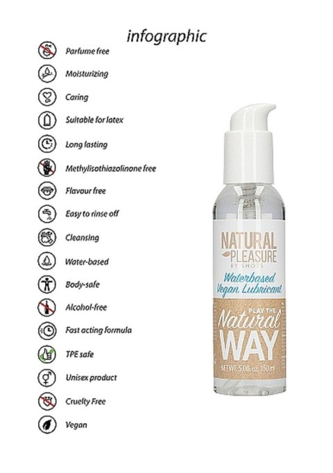 Lubrykant wegański na bazie wody Natural Pleasure 150 ml