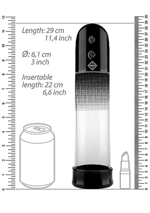 Pompka silikonowa Pumped Automatic Luv czarna 20 cm