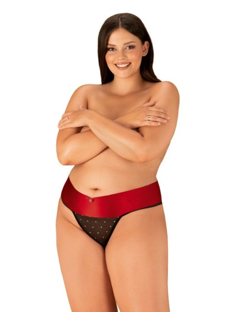 Stringi otwarte Obsessive Tienesy czarne 2XL/3XL
