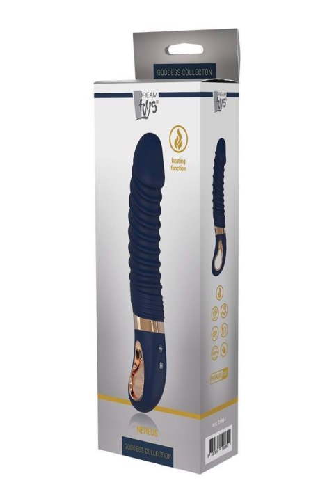 Wibrator punktu G Nereos granatowy silikonowy Dream Toys USB 23 cm
