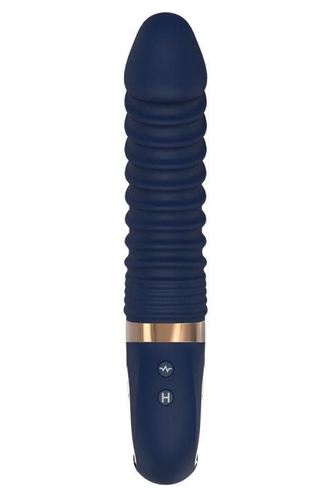 Wibrator punktu G Nereos granatowy silikonowy Dream Toys USB 23 cm