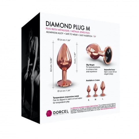 Korek analny z diamencikiem Diamond Dorcel M