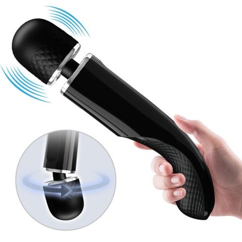 Masażer wibracyjny Pretty Love super mocny silikonowy czarny USB 24 cm