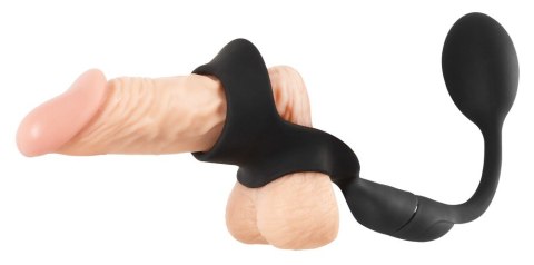 Pierścień z wibrującym plugiem analnym Rebel z pilotem USB 33 cm