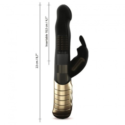 Wibrator króliczek Dorcel Baby Rabbit czarno złoty USB 22 cm