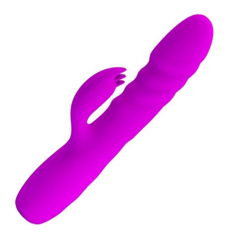 Wibrator króliczek pchający Pretty Love Melanie fioletowy silikonowy USB