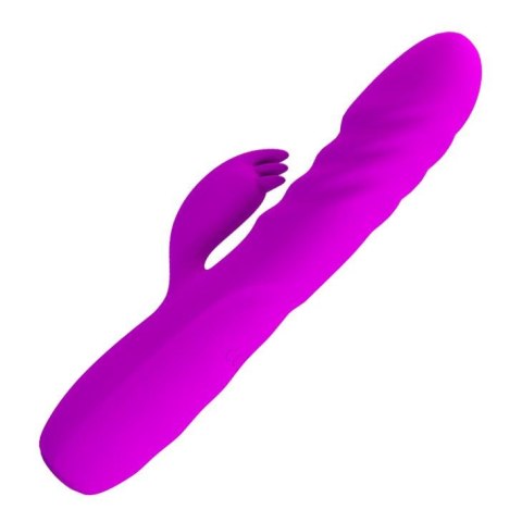 Wibrator króliczek pchający Pretty Love Melanie fioletowy silikonowy USB