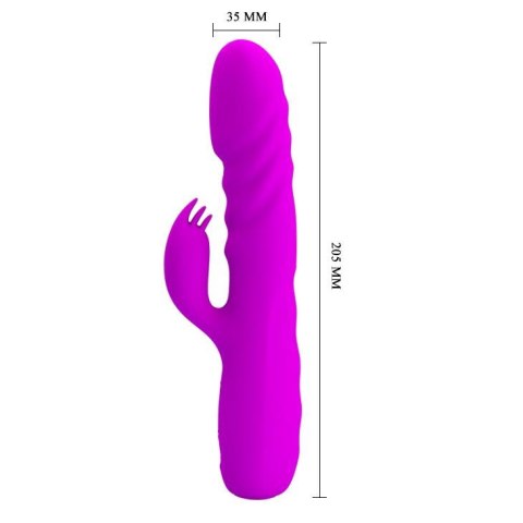 Wibrator króliczek pchający Pretty Love Melanie fioletowy silikonowy USB
