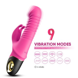 Wibrator króliczek silikonowy Zing pulsacyjnoobrotowy różowy 20cm