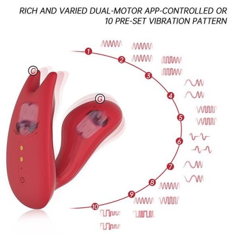 Wibrator noszony Magic Motion Umi z aplikacją podwójny silnik USB