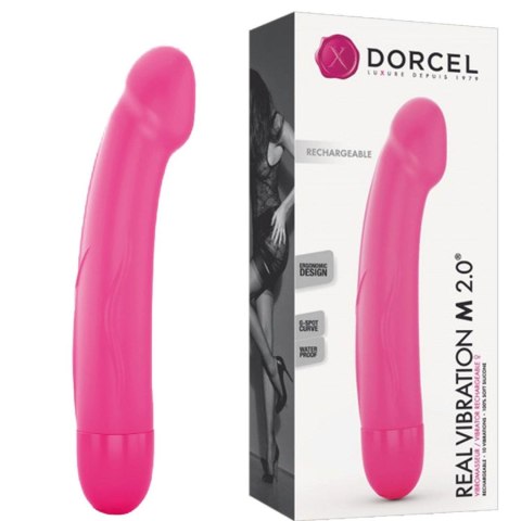 Wibrator realistyczny Dorcel M magenta silikonowy 18 cm USB