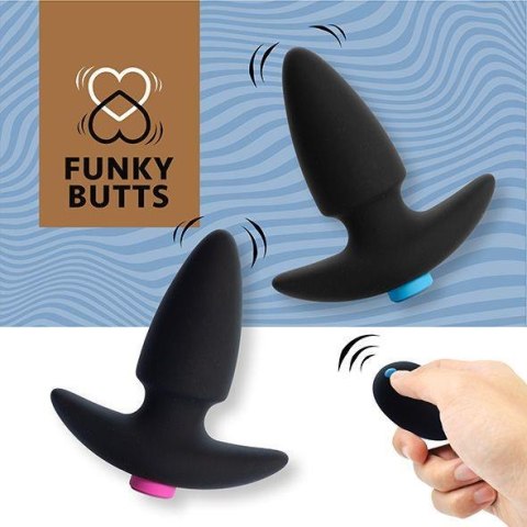 Zestaw korków analnych wibrujących FunkyButts FeelzToys z pilotem