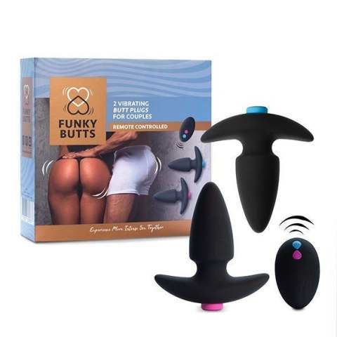 Zestaw korków analnych wibrujących FunkyButts FeelzToys z pilotem