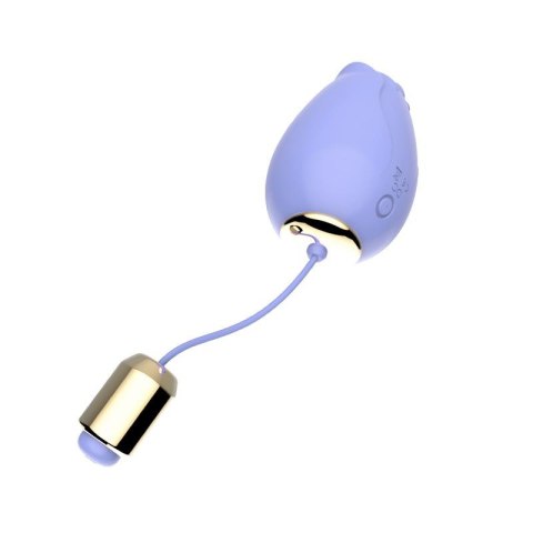 Jajeczko wibrujące bezprzewodowe silikonowe Mandala jasny fiolet USB