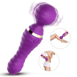 Masażer wibracyjny Freedom fioletowy silikonowy USB wodoodporny 19cm