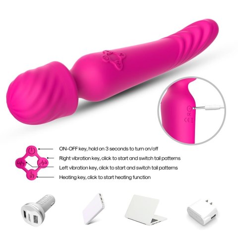 Silikonowy stymulator łechtaczki B Series Joy Mission różowy USB 9 trybów