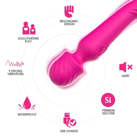 Silikonowy stymulator łechtaczki B Series Joy Mission różowy USB 9 trybów