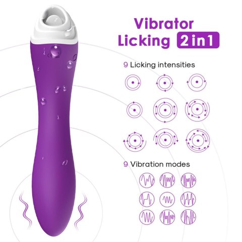 Stymulator łechtaczki Fairyland liżący fioletowy silikonowy USB