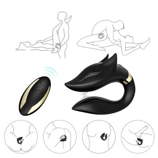 Stymulator łechtaczki Fox silikonowy czarny USB wodoodporny