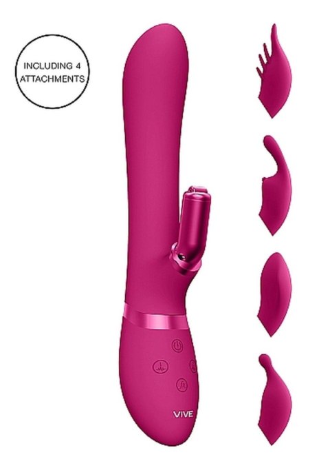 Wibrator króliczek Vive Chou silikonowy różowy USB 22 cm