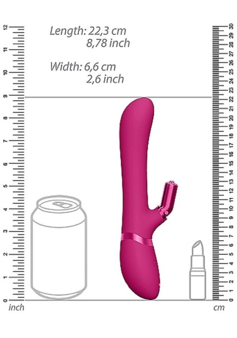 Wibrator króliczek Vive Chou silikonowy różowy USB 22 cm