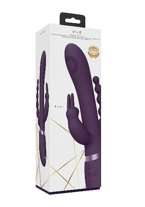 Wibrator króliczek Vive Rini fioletowy silikonowy USB 22 cm