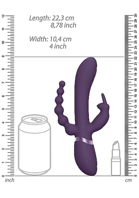 Wibrator króliczek Vive Rini fioletowy silikonowy USB 22 cm