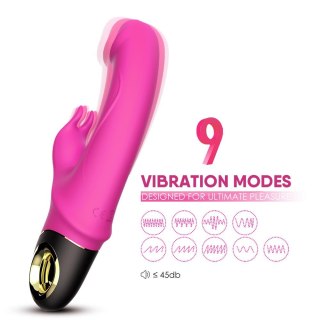 Wibrator króliczek silikonowy B-Series Joy Meteor różowy USB 23 cm